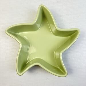 Chantal Shooting Star Baking Serving Dish Green 1 Quart Party Ceramic Bowl